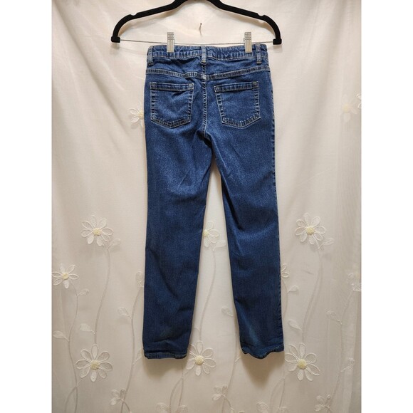 Cat & Jack Girls 10 Blue Jean Denim Straight Leg Super Stretchy Adjustable Waist - Picture 10 of 16